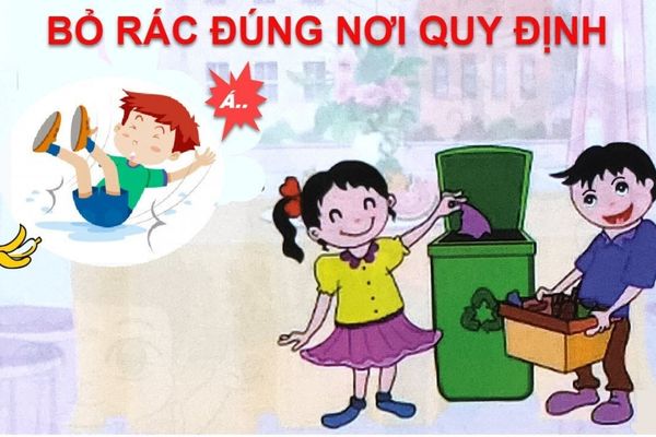 Dạy bé bỏ rác đúng nơi quy định